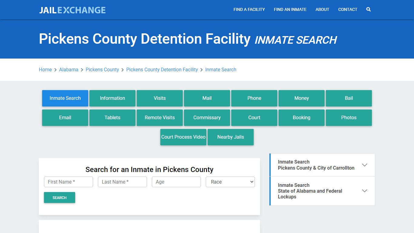 Pickens County Detention Facility Inmate Search - Jail Exchange